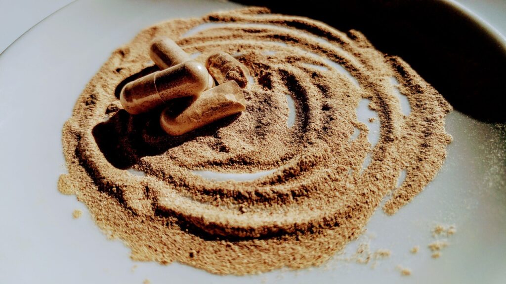 Maca root and ashwagandha.